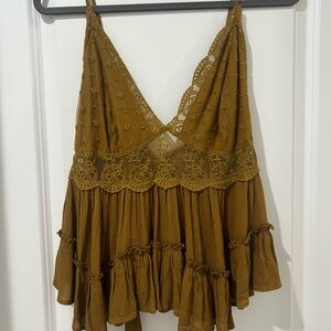 Free People Pillow Talk Tank Top Cami Size L BNWT